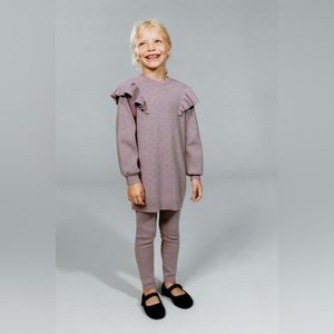 Zara Openwork Knit Dress and Leggings 5-6yr